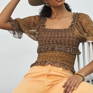 Anthropologie Letinebe Crop Top